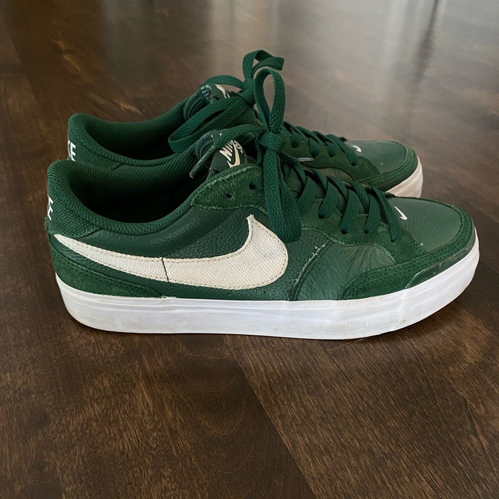 Nike Forest Green Sneakers with White Logo
